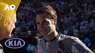 Roger Federer on court interview (2R) | Australian Open 2017