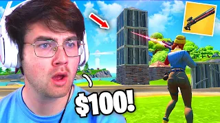 I Got 100 Fans to SCRIM with the RAIL GUN for $100… (Fortnite Tournament)