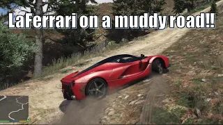 Ferrari LaFerrari on a muddy road GTA 5