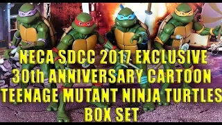 Neca Teenage Mutant Ninja Turtles SDCC 2017 Exclusive 30th Anniversary Cartoon Figures Box Set