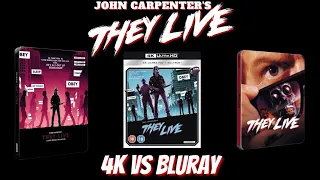 John Carpenter's They Live 4k Bluray Collectors Edition & Steelbook. 4k Vs Bluray Picture Comparison