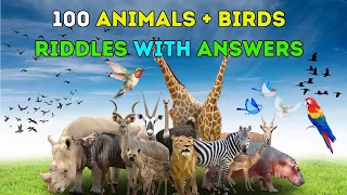 100 RIDDLES WITH ANSWERS - 2 #animalriddles #birdriddles