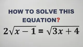 How to Solve Radical Equation with Two Radicals?