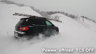 VW Tiguan 2010 покатались по снегу в горку / offroad #GoPro6