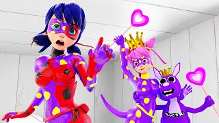 Miraculous The Ladybug - QUEEN BOUNCELIA Transformation!(Garten of Banban 4 Animation!)