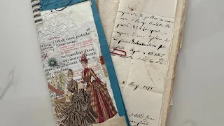 TUTORIAL HOW TO | Antique document journal | making ephemera and filling pockets