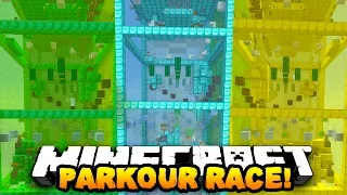 Minecraft 1v1v1 DIAMOND, EMERALD, GOLD PARKOUR RACE! w/ PrestonPlayz, Vikkstar123 & Kenny