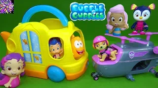 NEW Bubble Guppies Toys School Bus Gil and Molly Top Wing Skye Paw Patrol Toys Kids Video