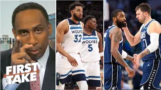FIRST TAKE | Stephen A. predicts to T-Wolves vs. Mavs Game 4: "KAT should reserve to avoid be sweep"