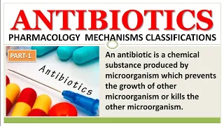 ANTIBIOTICS | PART-1 | PHARMACOLOGY | MECHANISM | CLASSIFICATION |