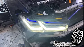 Установка лазерных фар на bmw 540 G30- опция 5AZ/ how to install laser headlights to bmw 540 G30/5AZ