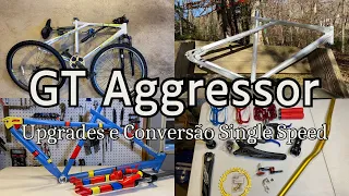🇧🇷 GT Aggressor - Pintura, upgrades e conversão para single speed