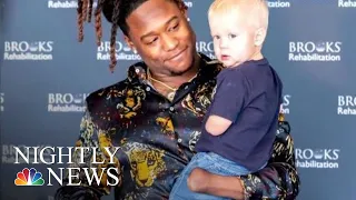 One-Handed NFL Player’s Sweet Moment With Young Fan Missing Part Of Arm | NBC Nightly News