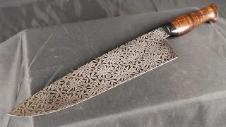 Knife Making - Explosion Damascus Chefs knife