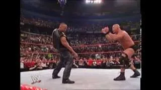 WWE After Show funny stunner to THE ROCK