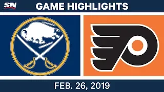 NHL Highlights | Sabres vs. Flyers - Feb 26, 2019