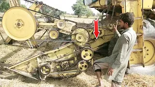 Massive harvesting machines of Punjab | Combine harvester at work | Harvester Driver