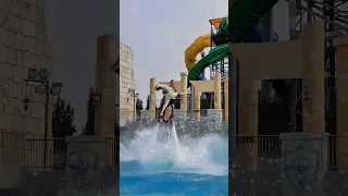 Waterpark flyboard water dance👍she really enjoy it😍 #shorts #waterpark #flyboard #cool