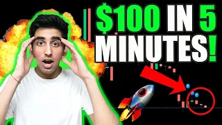 $100 IN 5 MIN! LIVE DAY TRADING AT 17 YEARS OLD!