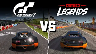 Grid Legends vs Gran Turismo 7 | Bugatti Veyron 16.4 '13 | Comparison (4K, 60fps, PS5, HDR)