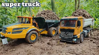 rc trucks, dirt trucks, truck roads, traffic situations, steep climbs