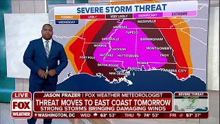 Outbreak Of Severe Storms To Hit South With Destructive Winds, Tornadoes On Wednesday