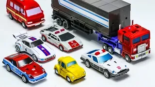 Transformers G1 Mini Optimus Prime Bumblebee Jazz Ironhide Prowl Smokescreen RedAlert Car Robot Toys