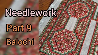 Do needlework step by step (part 9) , Hand embroidery, Balochi needlework