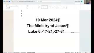 The Ministry of Jesus Luke 6 17 21  27 31 Session 2 10 March 2024