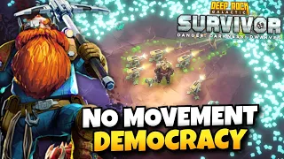 "No Movement Challenge" and Democracy Runs | Deep Rock Galactic: Survivor Gameplay Live