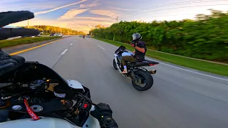 YAMAHA R6 VS ZX6R!