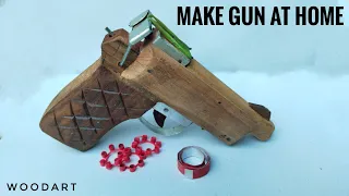 woodart make gun at home #art #gun