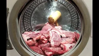 Experiment - Cooking Meat - in a Washing Machine - centrifuge