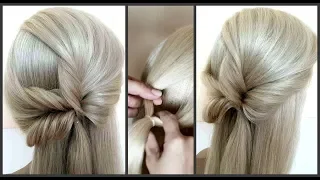 Быстрая прическа за 5 минут.Подробное видео.Красивые Прически.Hairstyle for 5 minutes.Detailed video