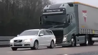 Volvo Trucks   Emergency braking at its very best