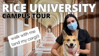 Rice University Campus Tour | Walk with Me & My Corgi in 4K | Houston Texas Colleges