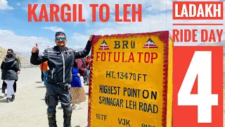 Zanskar-Ladakh Ride 2022 | Kargil To Leh | Ep-4 | Fotula Pass | Ladakh Ride On Hero Xpulse 200 4V |