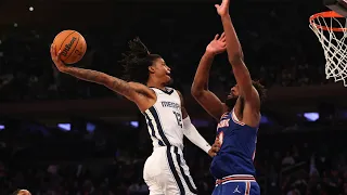 Ja Morant Almost Ended Mitchell Robinson's Career With This Monster Dunk Attempt 😄