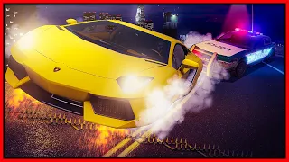 flying Lamborghini trolling cops in GTA 5 RP