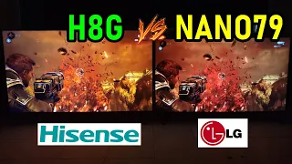 Hisense H8G (Panel VA) vs LG NANO79 NanoCell (Panel VA) ¿Cuál tiene mejores colores negros?