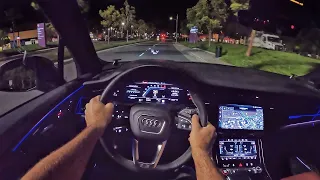 2022 Audi SQ7 Sport POV Night Drive (3D Audio)(ASMR)