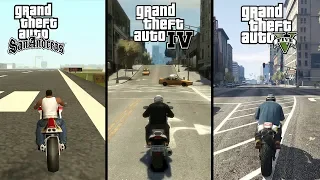 GTA SA vs GTA IV vs GTA V | KOCAK Jatuh Dari Motor