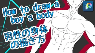 【ibisPaint】How to draw a boy's body 【Lecture】