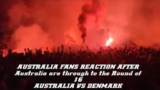 AUSTRALIA FANS REACTION AFTERAustralia are through to the Round of 16AUSTRALIA VS DENMARK