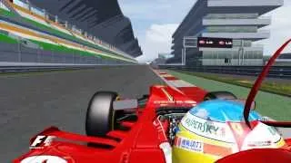 rFactor - F1 2013 India GP (New Delhi) - Fernando Alonso Onboard Lap