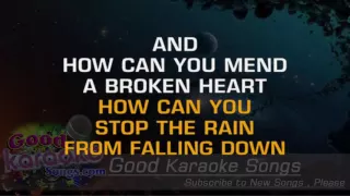 How Can You Mend A Broken Heart - Bee Gees ( Karaoke Lyrics )