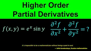 Higher Order Partial Derivatives