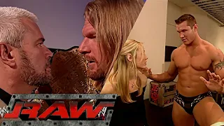 Evolution, Eric Bichoff & Randy Orton Backstage Segments After Royal Rumble RAW Jan 31,2005