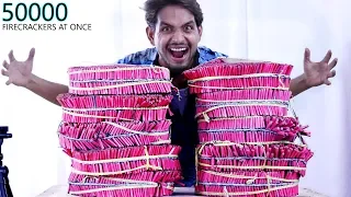 50000 Firecrackers One MILLION SUBSCRIBERS Celebration Party !!!