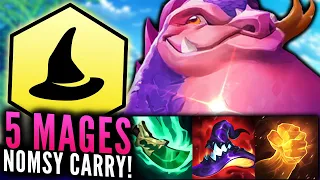 MAGE NOMSY CARRY IS TURBO BROKEN! | Teamfight Tactics Set 7.5 Patch 12.18